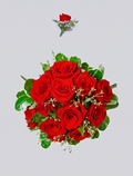 Bridal Bouquet of 12 Red Roses