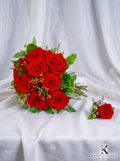 Bouquet de Novia de 12 Rosas Rojas