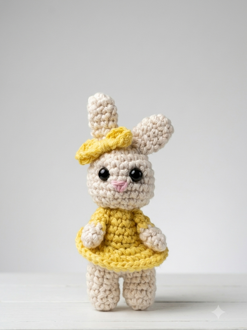 Llavero Mini Conejita Amarilla Cód. LLCAA01