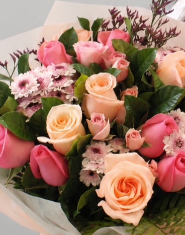 Bouquet of 12 Roses and Mixed Flowers