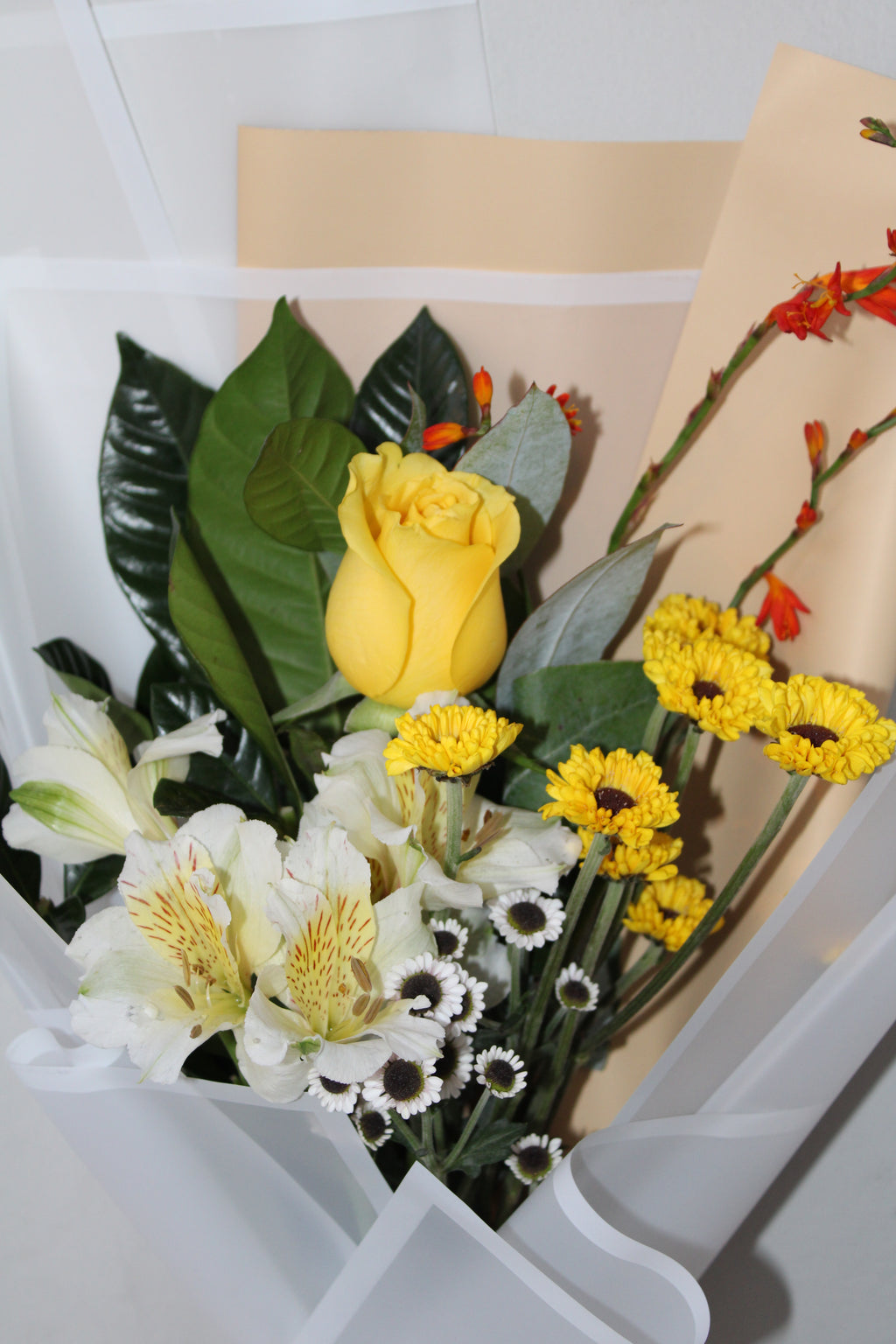 Ramo  de 1 rosa amarila