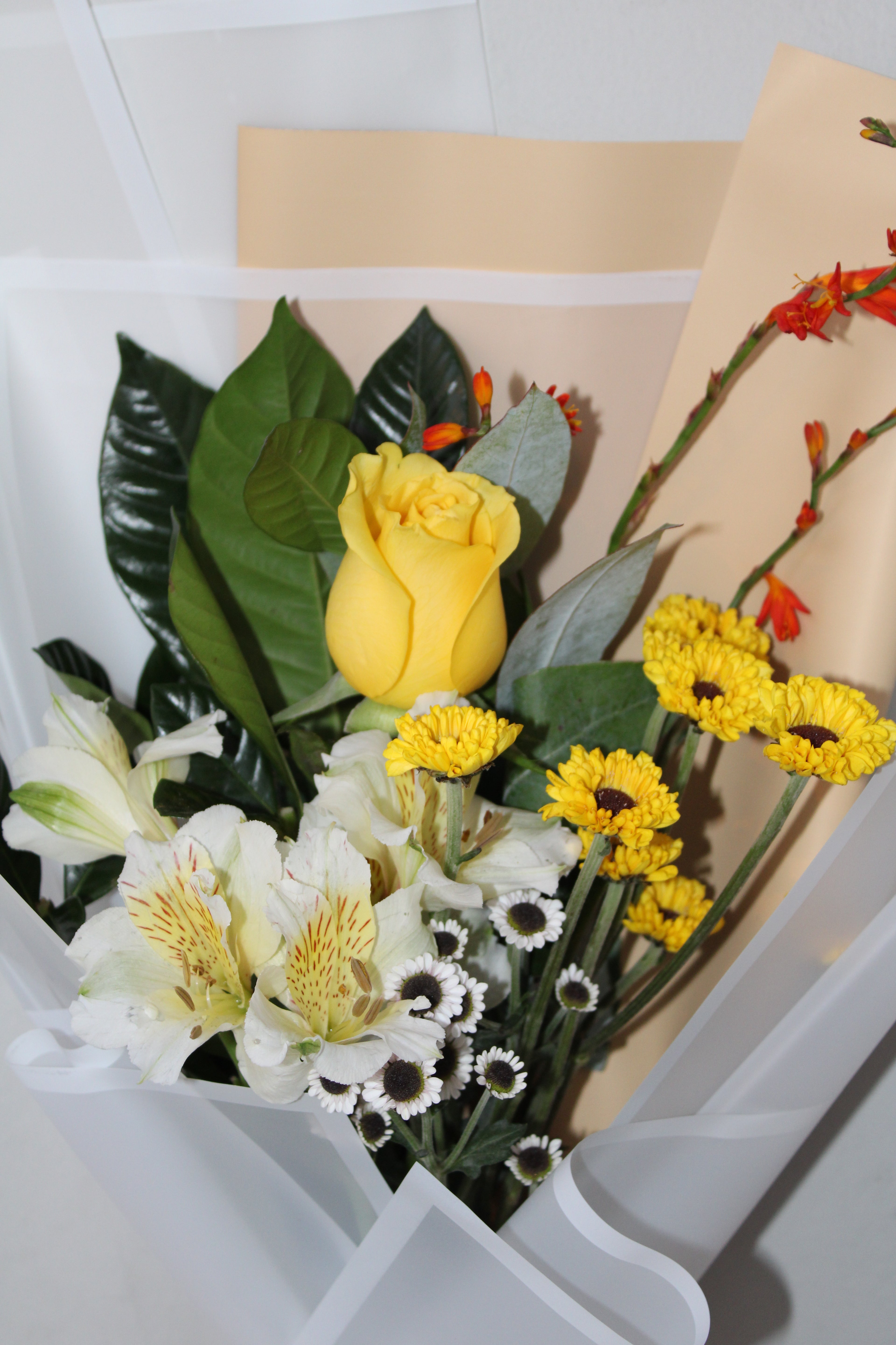 Ramo  de 1 rosa amarila