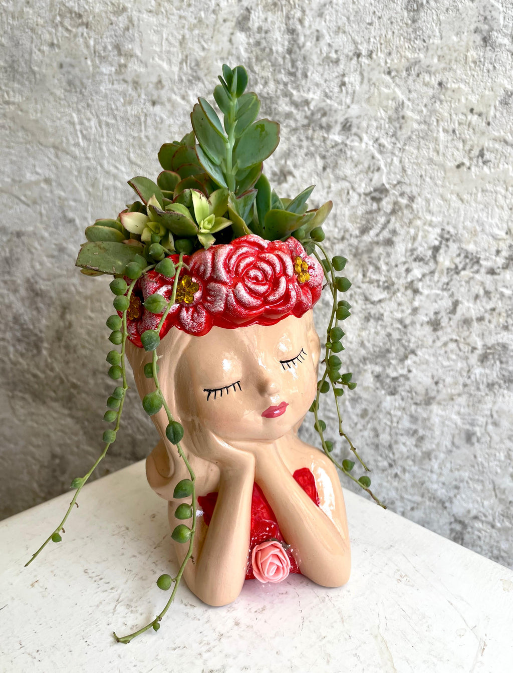 Suculentas Soñadora Roja Cód. SSP04