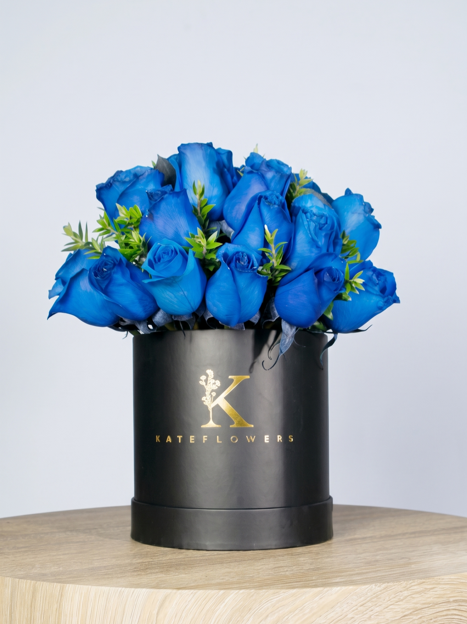 Box de rosas azules